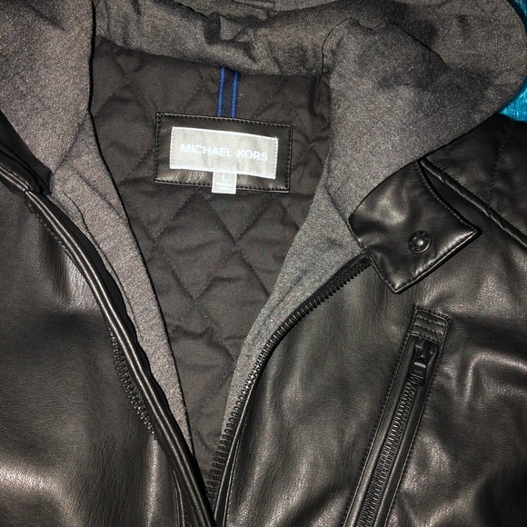 Michael kors black hooded leather jacket - Picture 4 of 4